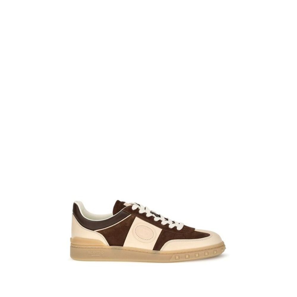 Valentino Garavani Brown Suede Leather Athletic Men's Sneakers